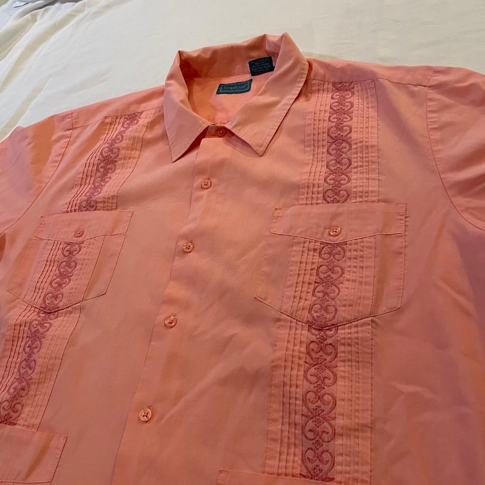 Tropicool Men's Light Pink 4-Pocket Short Sleeve